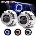 Sinolyn 2.5 pollici Dual Angel Eyes Bi Xenon proiettore lenti per fari per H4 H7 fari DRL Xenon luci per auto accessori per auto lenticolare bi xenon proiettori lenticolari auto lenticolare retrofit