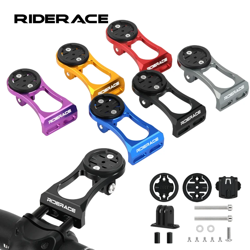 Supporto per fotocamera per computer da bicicletta Supporto per manubrio per bici in lega di alluminio Staffa per tachimetro cronometro per Garmin Edge Bryton Cateye