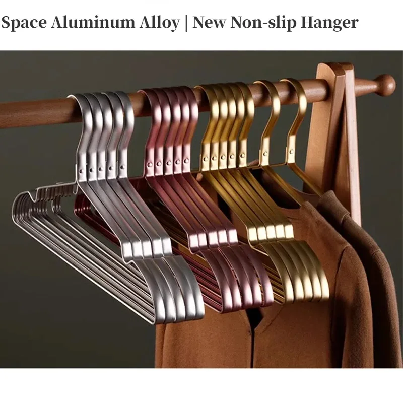 10 Stück Aluminium Kleider ständer langlebige Kleiderbügel rutsch feste haltbare Metall regal Kleider schrank Organizer Schrank Kleidung Lager regal