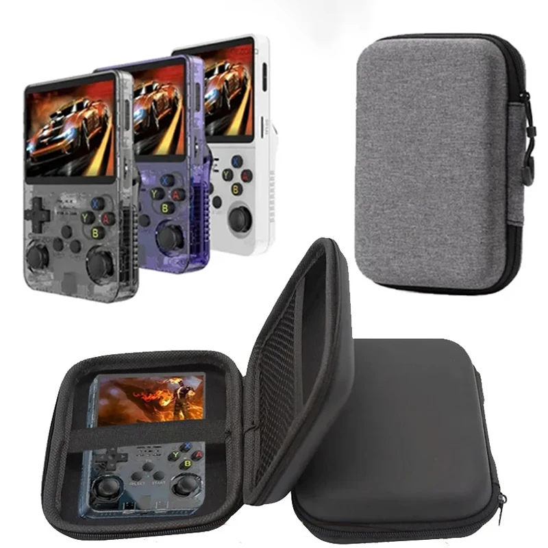 Tragbare Spiel Fall Retro Spielkonsole Fall Lagerung Tasche Schutzhülle Zipper Tragen Tasche EVA Harte Handtasche Zubehör Für R36S R35 EVA Image