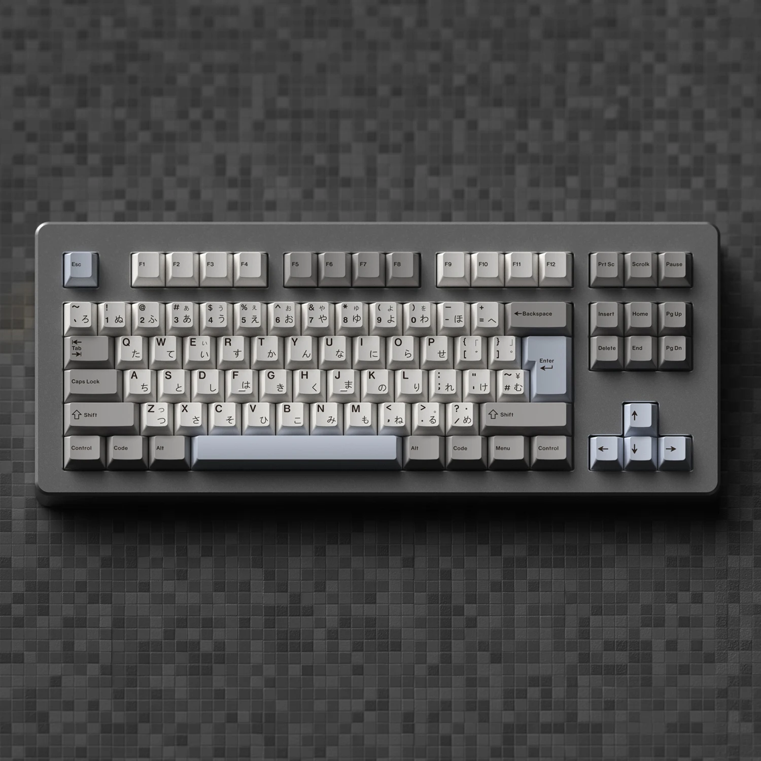 Jkdk graues und weißes Keycap Kirsch profil pbt Farbstoff-Subbed-Tasten kappen für mechanische Tastatur mit mx-Schalter Image