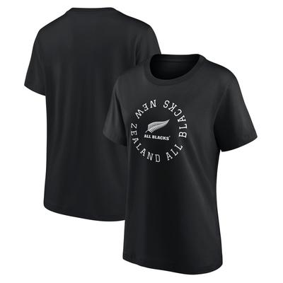 All Blacks Loop Logo Graphic T-Shirt – Schwarz – Damen Image