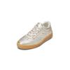 Sneaker MARC O'POLO "aus edlem Rindleder", Damen, Gr. 36, silber (light silber), Obermaterial: 100% Leder (Rind), unifarben, Schuhe Retrosneaker