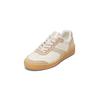 Sneaker MARC O'POLO "aus edlem Rindleder", Damen, Gr. 40, weiß cotton, light dusty sand, Obermaterial: 100% Leder (Rind), unifarben, casual, Schuhe Retrosneaker