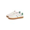 Sneaker TOMMY JEANS "THE GREENWICH LEATHER", Herren, Gr. 46, grün (ivory, grün), Veloursleder, sportlich, Schuhe, Freizeitschuh, Halbschuh, Schnürschuh mit kontrastfarbenen Details