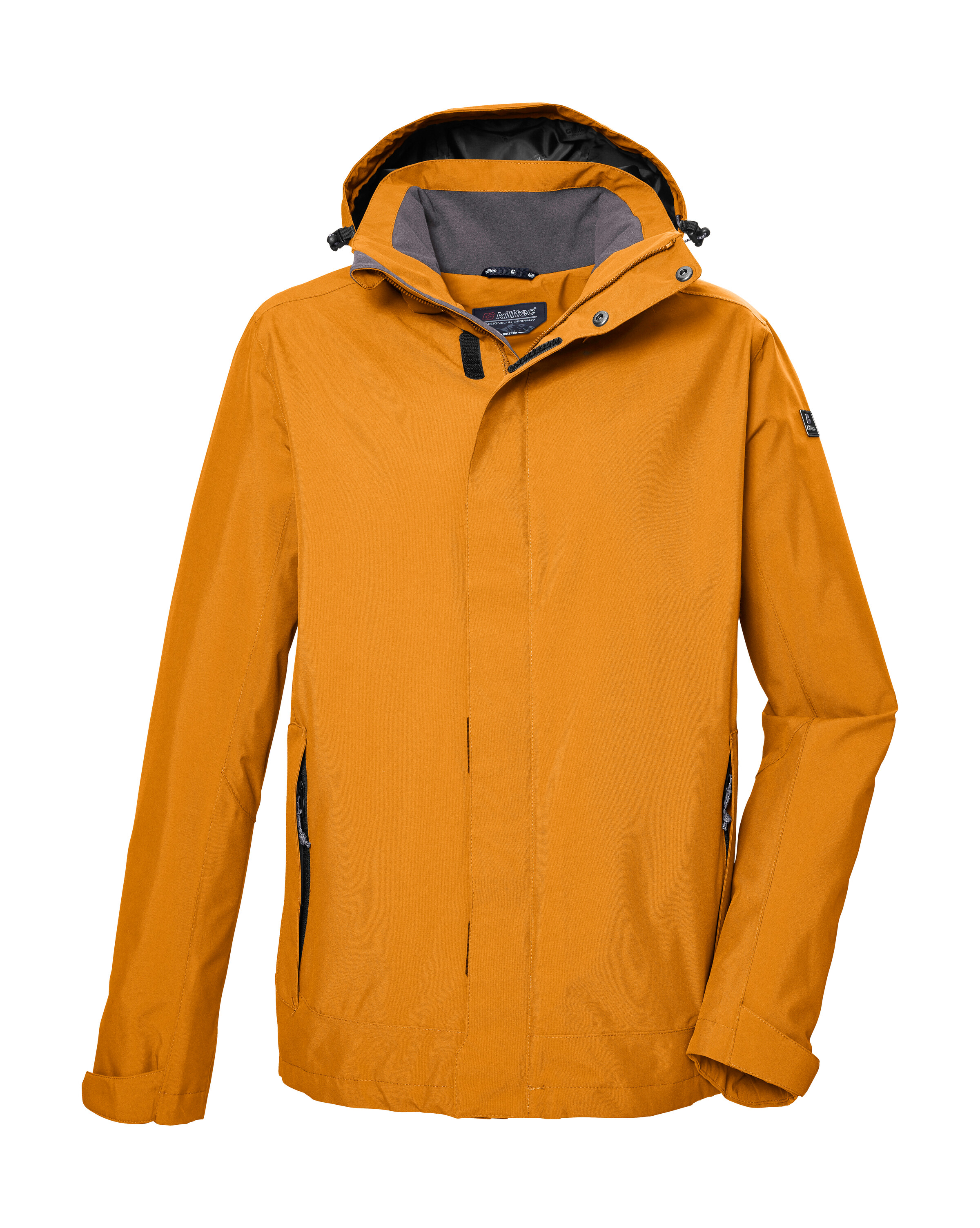 Outdoorjacke KILLTEC "KOS 87 MN JCKT_XENIOS", Herren, Gr. S, gold (altgoldfarben), Oberstoff: 100% Polyester, Futter: 100% Polyester, Jacken, Wasser- und winddicht, atmungsaktiv, abnehmbare Kapuze Image