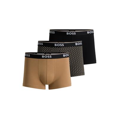 Trunk BOSS "Trunk 3P Power Desig", Herren, Gr. XXL, bunt (open miscellaneous 964), Jersey, Obermaterial: 95% Baumwolle, 5% Elasthan, eng, Unterhosen, mit BOSS Schriftzug Image