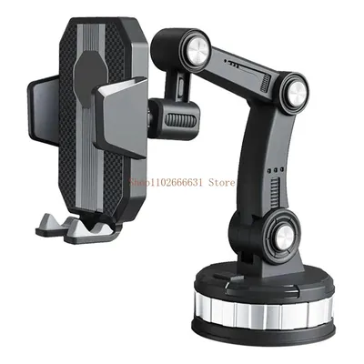 360° Cell Phone Holder for Car Dashboard Universal Suction Cup Type Windshield Car Phone Mount Desk Stand black Carrier