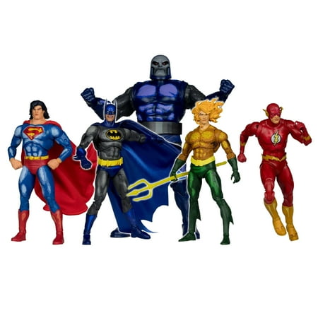 McFarlane Toys DC Multiverse Justice League Task Force 7-Inch Build-A Superman Action Figure Bundle with McFarlane Toys The Flash Aquaman and Batman Action Figures (4 Items)