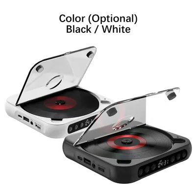 KC-918 CD Player Portable BT Music Player CD Runner Dustproof Cover 6 Modes A-B Repeat Timer Remote Control External Playback