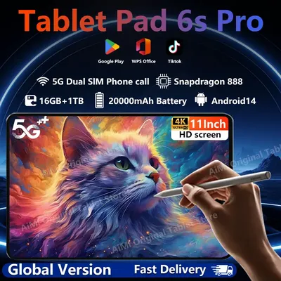 Global Version Original Xiao Tablet Pad 6S Pro 11inch Android 14 16GB+1T 20000mAh 5G Dual SIM Crad