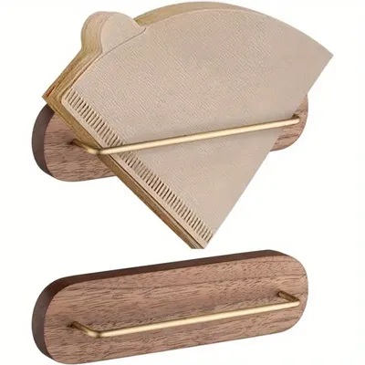 Wall Mount Coffee Filter Holder with Adhesive Sticker Cone Coffee Filter Dispenser V60 Coffee Filter