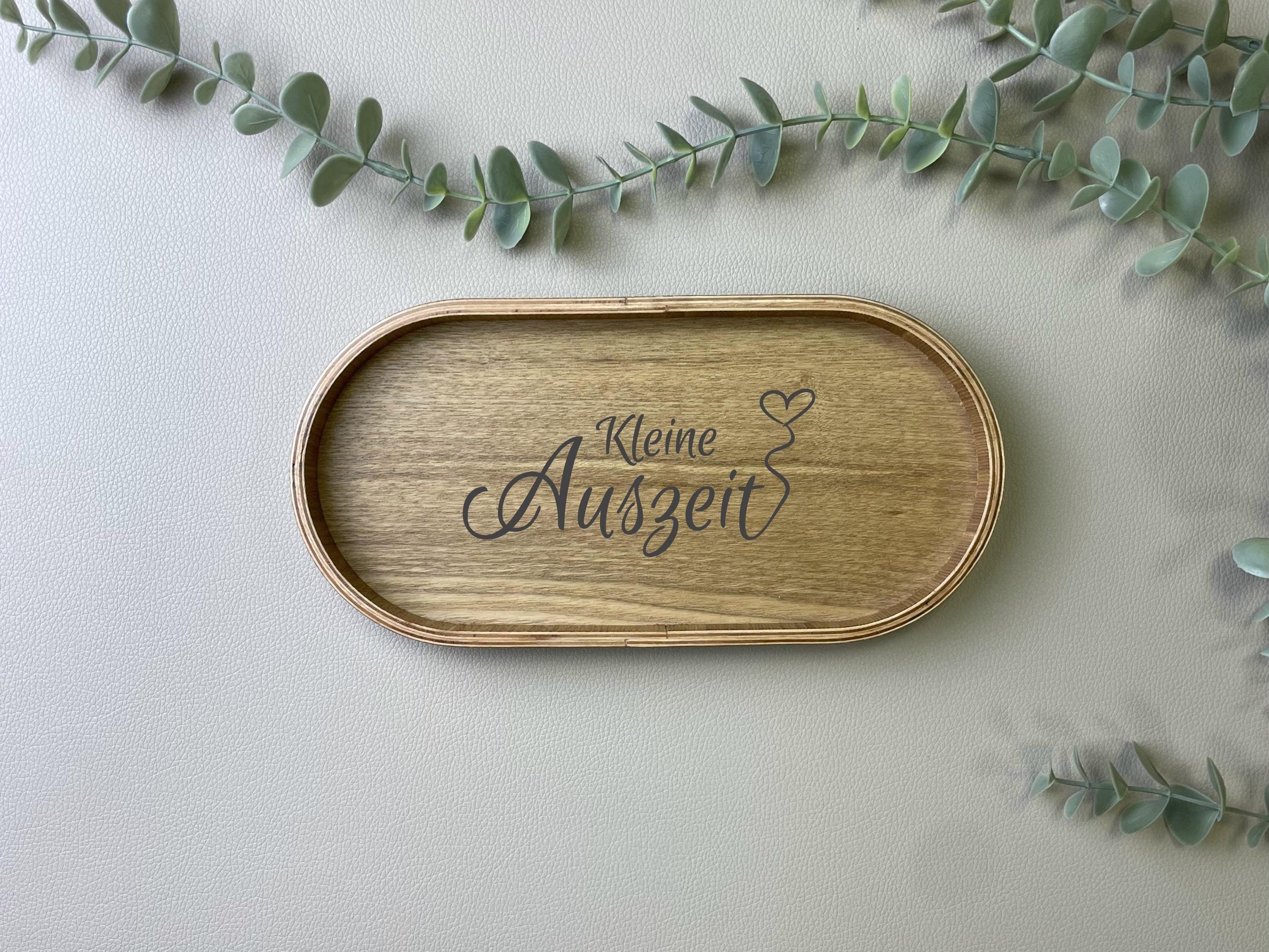 Vassoio in legno con incisione, vassoio in legno, vassoio ovale in legno con incisione, piccolo time out, vassoio da portata, vassoio da portata, tagl