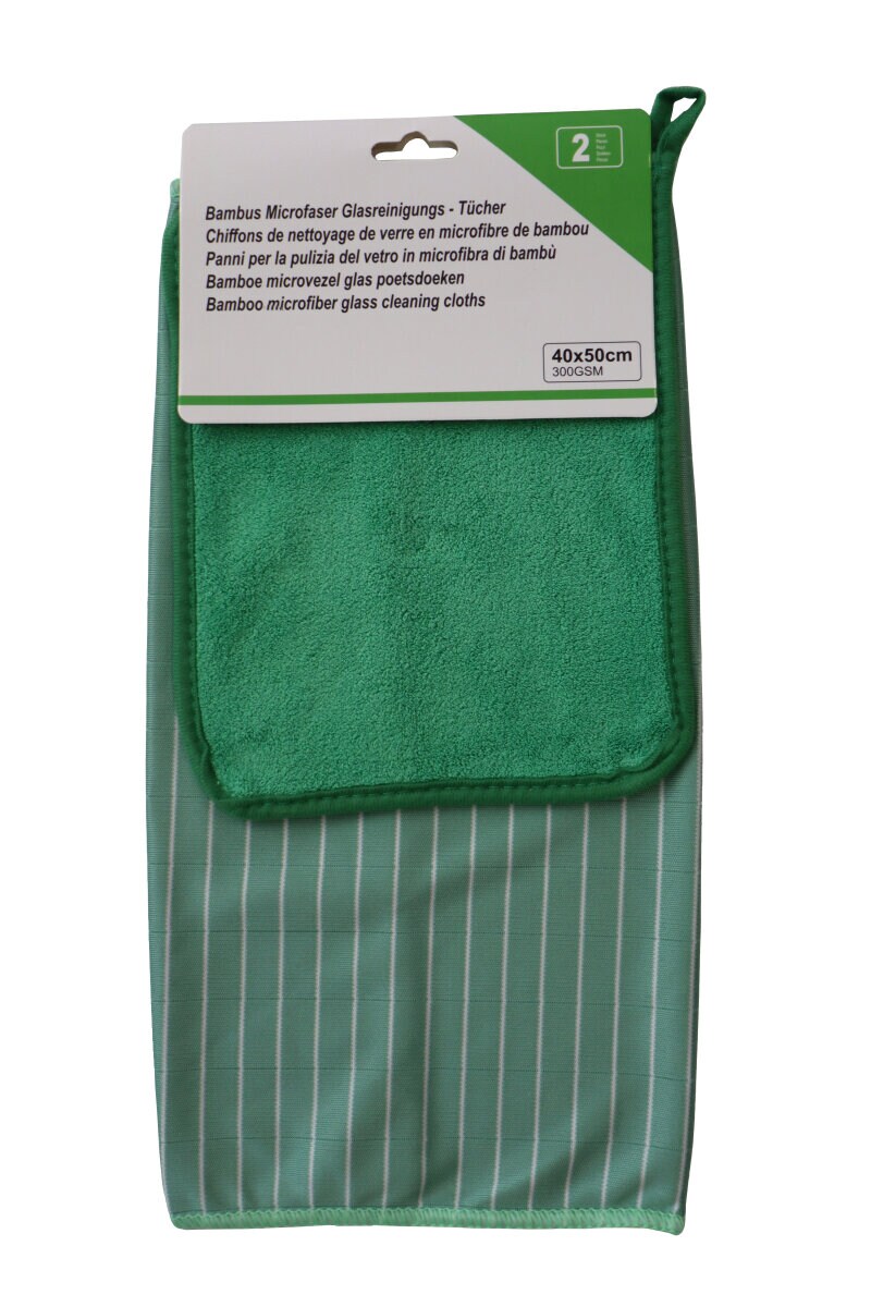 Bambus Microfaser Glasreinigungs-Tücher 2er Set Image