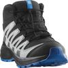 Wanderschuh SALOMON "XA PRO V8 MID WP J", Gr. 33, schwarz, monument, french blau, Synthetik, Textil, sportlich, Schuhe, wasserdicht