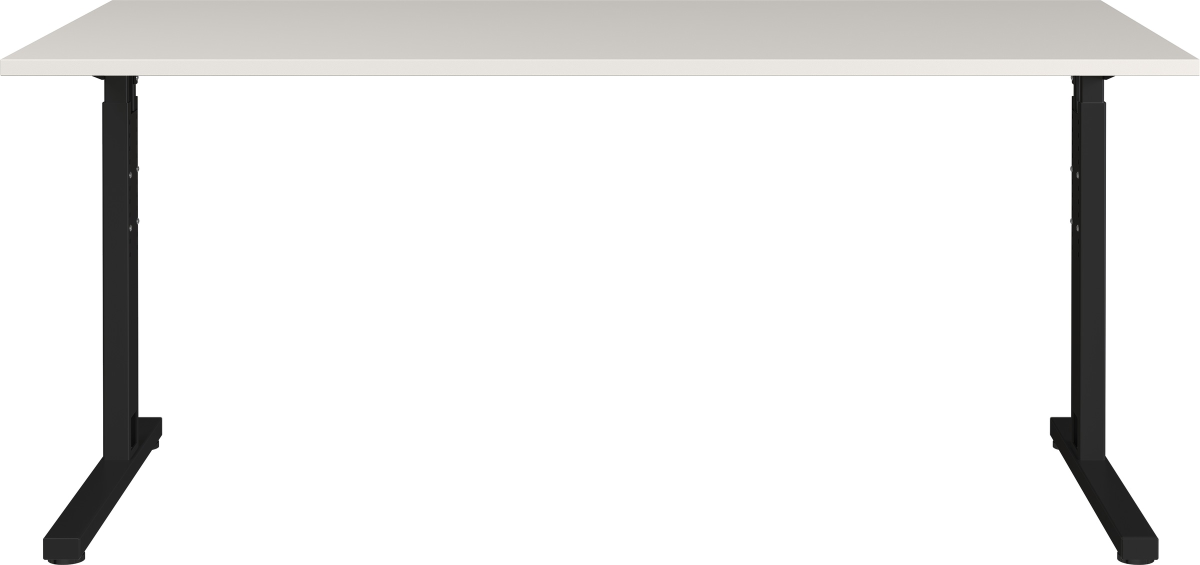 Schreibtisch GERMANIA "GW-Profi 3.0", schwarz (lichtgrau, schwarz, schwarz, lichtgrau), B:180cm H:80cm T:80cm, Tische, höhenverstellbar (70- 80 cm), in 2 Breiten, Made in Germany