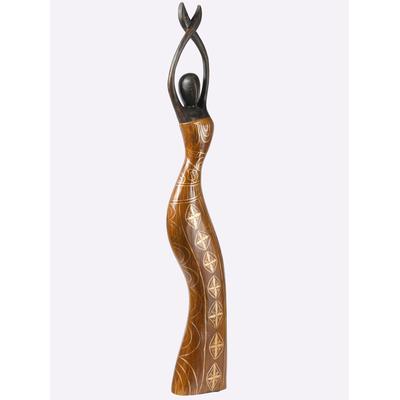 Dekofigur HEINE HOME, bunt (braun, goldfarben), B:16cm H:105cm T:8cm, Dekofiguren Image