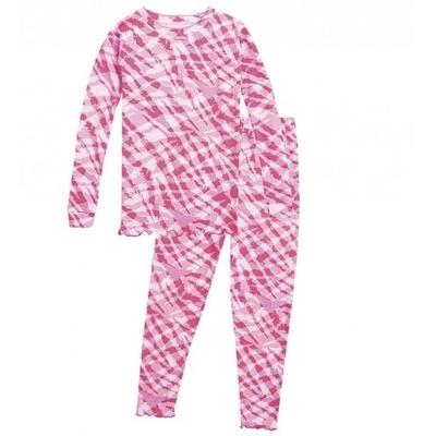 Cotton Ruffle Long Pajamas in Zebra print