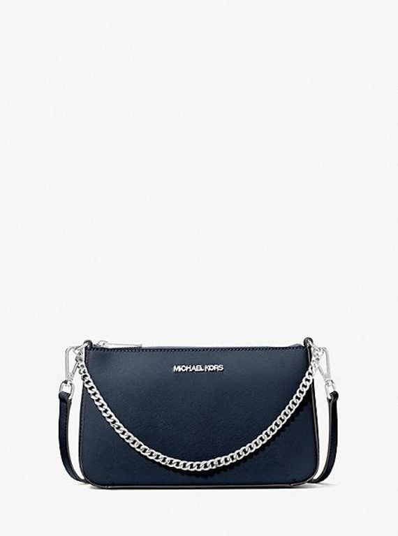 Mk Jet Set Medium Saffiano Leather Crossbody Bag - Blue - Michael Kors Shoulder Bags