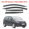 Per VW Touran 5 posti 2006-2015 Visiere per finestre Protezione antipioggia Sfiato laterale Deflettore Scudo meteorologico Modanatura Trim Auto Accessori