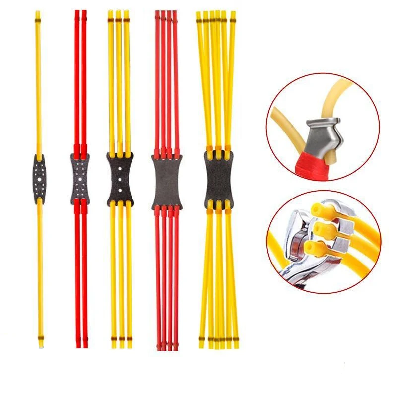 Schleuder Schießen Rohr Gummibänder High Power Schleuder Jagd Karte Ball Gummiband Zubehör Hochelastische Image