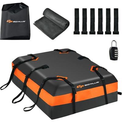 Goplus - 424L Auto Dachbox, Faltbare & wasserdichte Dachtasche mit Anti-Rutsch-Matte, Schloss & 6