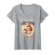 Damen Disney Donald Duck Feuerwehrchef T-Shirt mit V-Ausschnitt