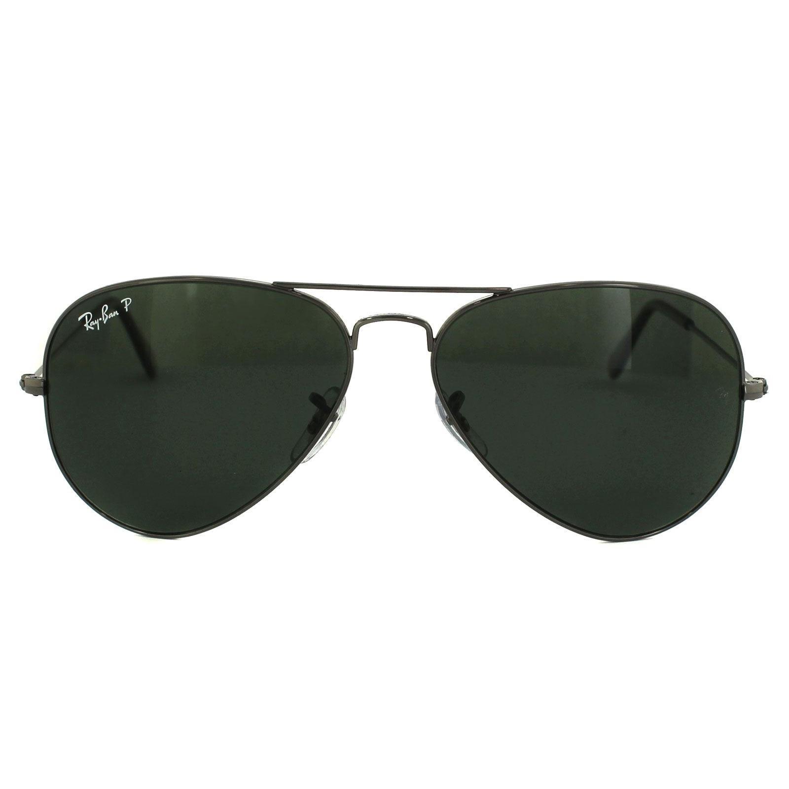 Lunettes de soleil Ray-Ban Aviator 3025 Gunmetal vert polarisé 004/58 Image