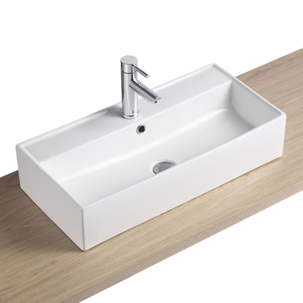 Vasque rectangulaire à poser en céramique 65 x 31 cm