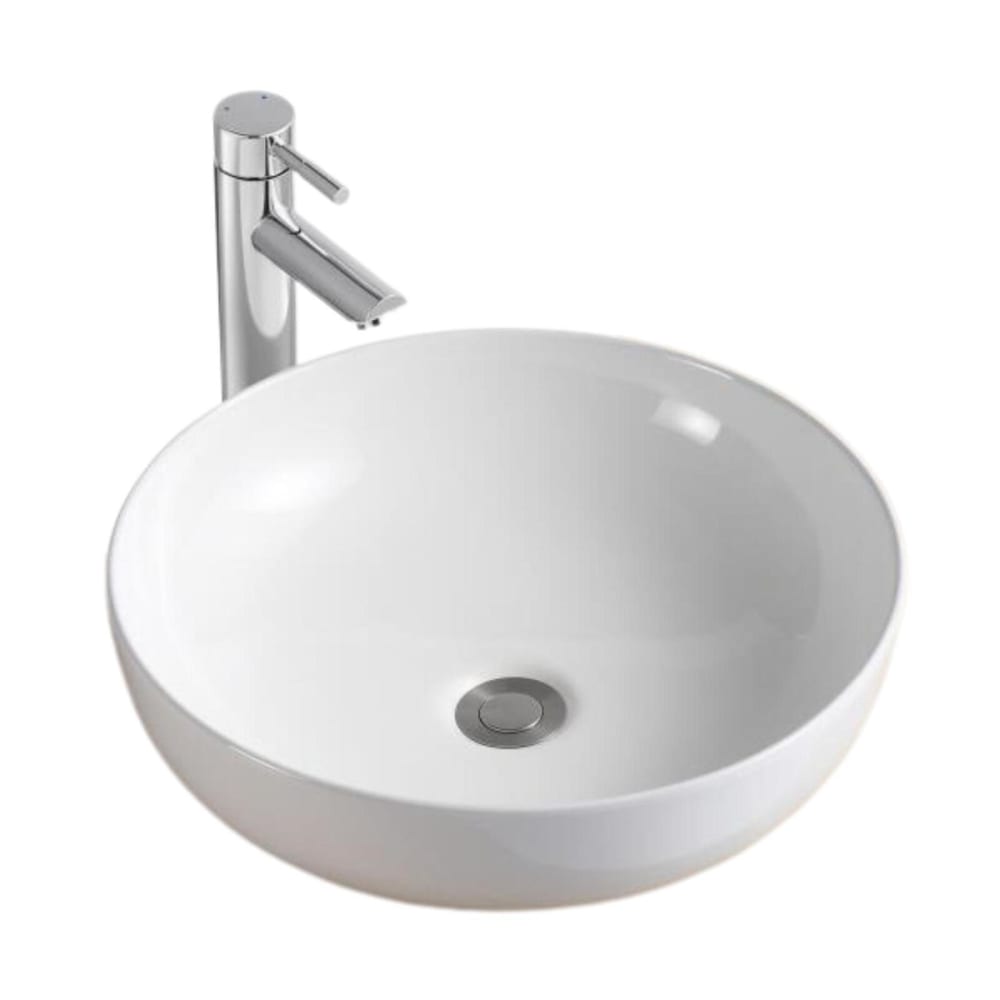 Vasque ronde à poser en céramique blanche 42 cm