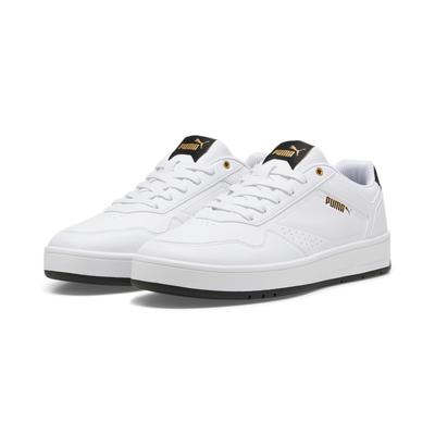 Sneaker PUMA "COURT CLASSIC", Gr. 40, schwarz-weiß (puma weiß, puma schwarz, puma gold), Synthetik, sportlich, Schuhe Image