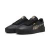 Sneaker PUMA "Carina 3.0 Snake Chic Damen", Gr. 42, schwarz (schwarz gold), Obermaterial: Textil, Kuhleder, Synthetik; Futter: Textil; Innensohle: Textil; Laufsohle: Gummi, Schuhe