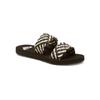 Sandalette ROXY "Porto", Gr. 11(42), schwarz-weiß (schwarz, weiß), Obermaterial: 60% Kunstharz, 40% Baumwolle / Futter: N/A / Außensohle: 100% TPR, Schuhe Pantolette