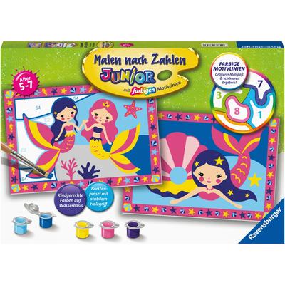 Malen nach Zahlen RAVENSBURGER "CreArt, Bezaubernde Meerjungfrauen", bunt, Malvorlagen, KinderB:32cm H:22cm, Made in Europe, B:32cm H:22cm Image
