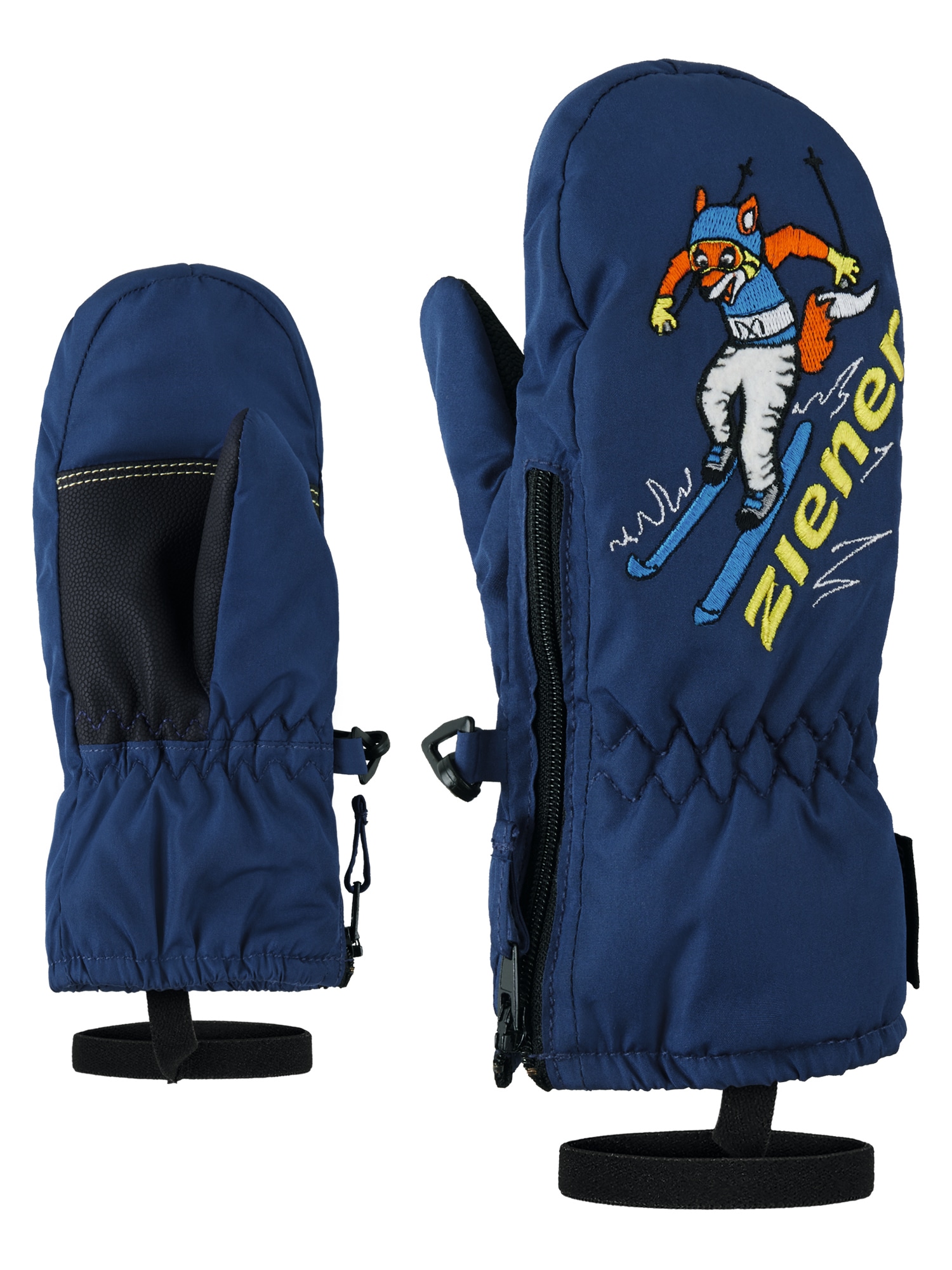 Fäustlinge ZIENER "LE ZOO", Kinder, Gr. 2,5, blau (navy), Kunstfaser, Handschuhe Image