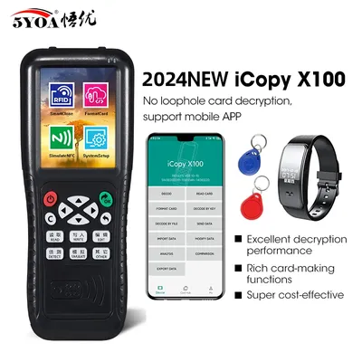 125KHz 13.56MHz NFC Smart Card Reader Writer RFID Copier X100 USB Port Access Card Programmer