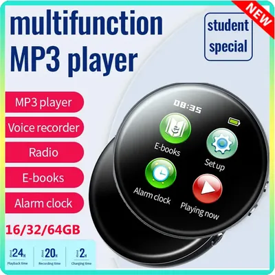 64GB Activated Voice Recorder MP3 Player Mini Pocket Hifi MP3 Timed Recorder Alarm Clock Support FM