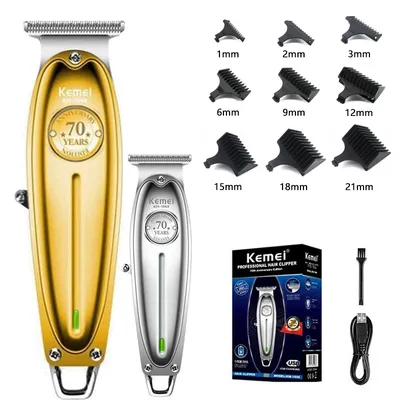 Kemei KM-1949 Professional Finishing Hair Clipper Men Electric Cordless Hair Trimmer T-Blade Carving