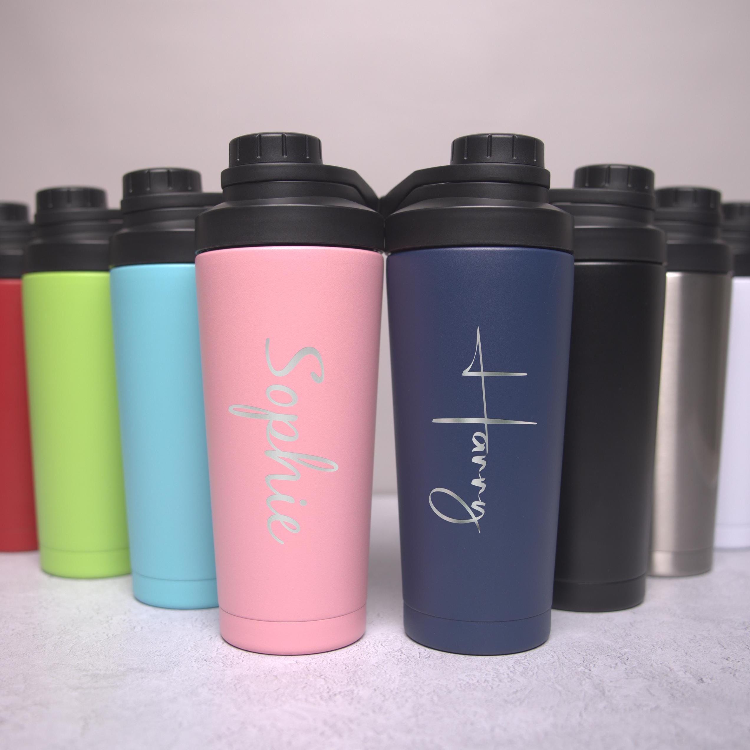 Bottiglia shaker proteica personalizzata, nuovo design per shaker da palestra personalizzato, proteine con nome, bottiglia isolante, bottiglia d'acqua