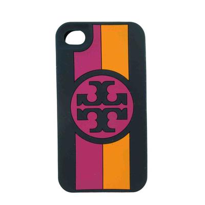 Tory Burch Accessories | Tory Burch Roslyn Logo Stripe Iphone 4 Phone Case | Color: Orange/Pink | Size: Iphone 4