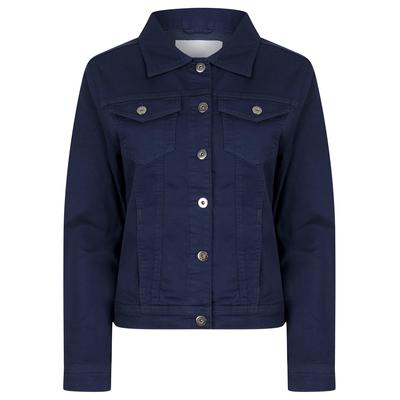 Coats / Jackets Feather Women's Stretch Cotton Denim Jacket in Patriot Blue - Amara Reya / 20 - Tokyo Laundry