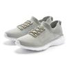Sneaker LASCANA, Damen, Gr. 44, grau (hellgrau), Obermaterial: 100% Textilmaterial. Futter: 100% Textilmaterial. Decksohle: 100% Textilmaterial. Laufsohle: 100% Synthetik, unifarben, Glitzer, feminin, Schuhe Slip-on-Sneaker, mit modischer...