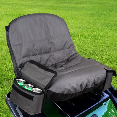 TEMU Binazon Heat-resistant 600d Oxford Fabric Riding Lawn Mower Seat Cover With Dual Storage Pockets, Tractor Seat Cushion Protector, Fits Most Lawnmowers