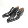 Handgefertigte Herren-Lederschuhe, modisch, Büro, lässig, Oxfords, Business-Arbeitsschuhe, Schwarz, Lila, bequemer Herrenschuh aus echtem Leder