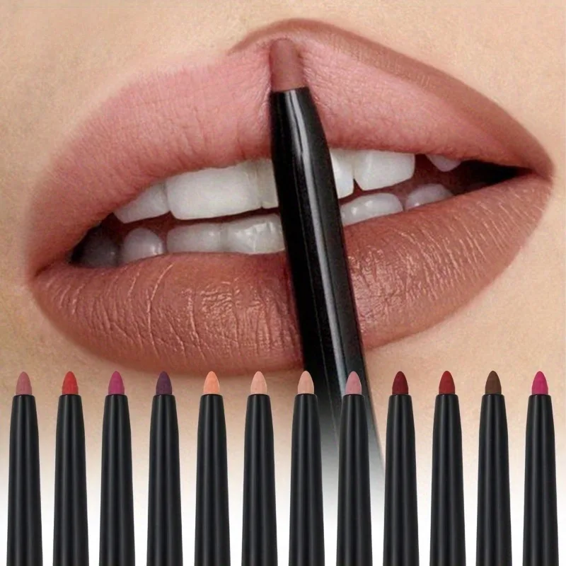 Lippen Samt Matte Lip Liner Bleistift Wasserdicht Dauerhafte Lippenstift Natürliche Umriss Lippen Lichtecht Lip Liner Bleistift Kontur Linie Image