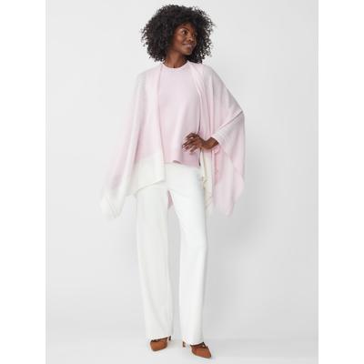 J.McLaughlin Women's Saara Cashmere Wrap in Color Block Pale Pink/Off White