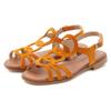 Sandale LASCANA "Sommerschuh", Damen, Gr. 39, orange, Obermaterial: 100% Rindsleder. Futter: 100% Textilmaterial. Decksohle: 100% Textilmaterial. Laufsohle: 100% Synthetik, unifarben, modisch, Schuhe, aus hochwertigem Leder, Sandalette, Sommerschuh