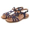 Sandale LASCANA "Sommerschuh", Damen, Gr. 37, blau, Obermaterial: 100% Rindsleder. Futter: 100% Textilmaterial. Decksohle: 100% Textilmaterial. Laufsohle: 100% Synthetik, unifarben, modisch, Schuhe, aus hochwertigem Leder, Sandalette, Sommerschuh