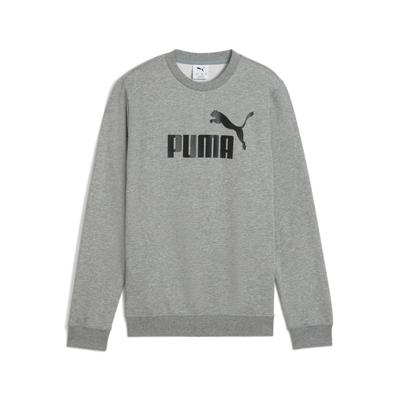 Sweatshirt PUMA "ESS NO. 1 LOGO CREW TR B", Kinder, Gr. 152, grau (medium gray heather), Sweatware, Obermaterial: 68% Baumwolle, 32% Polyester, bedruckt, sportlich, regular fit normal, Rundhals, Langarm, Sweatshirts Image