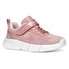 Sneaker GEOX "J ARIL GIRL", Kinder, Gr. 28, rosa, Textil, Synthetik, Glitzer, modisch, Schuhe, Knitwear Sneaker, Klettschuh mit glitzerndem Klettriegel